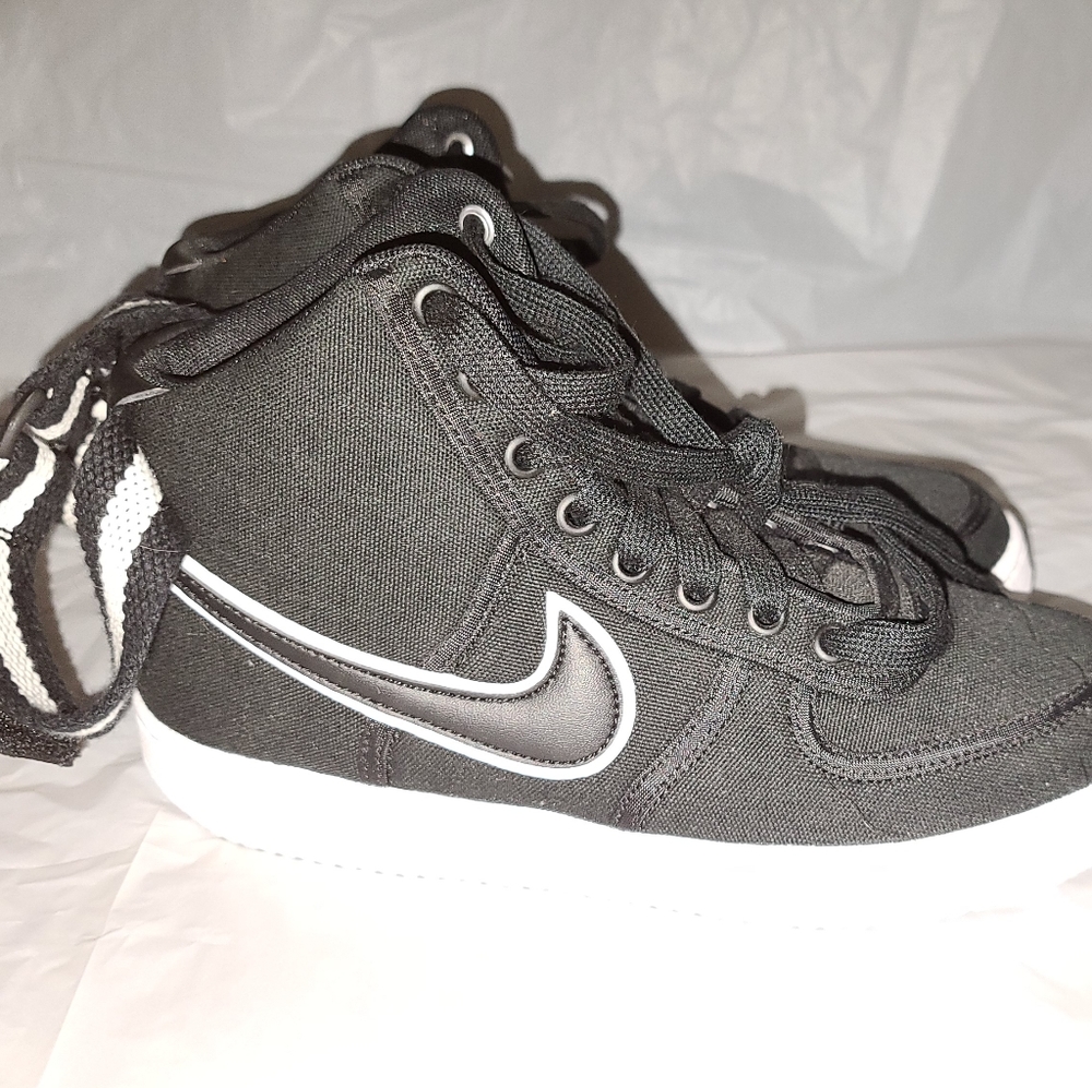NIKE WOMEN W NIKE VANDAL HI (BLACK / BLACK-WHITE) - Picture 4 of 5